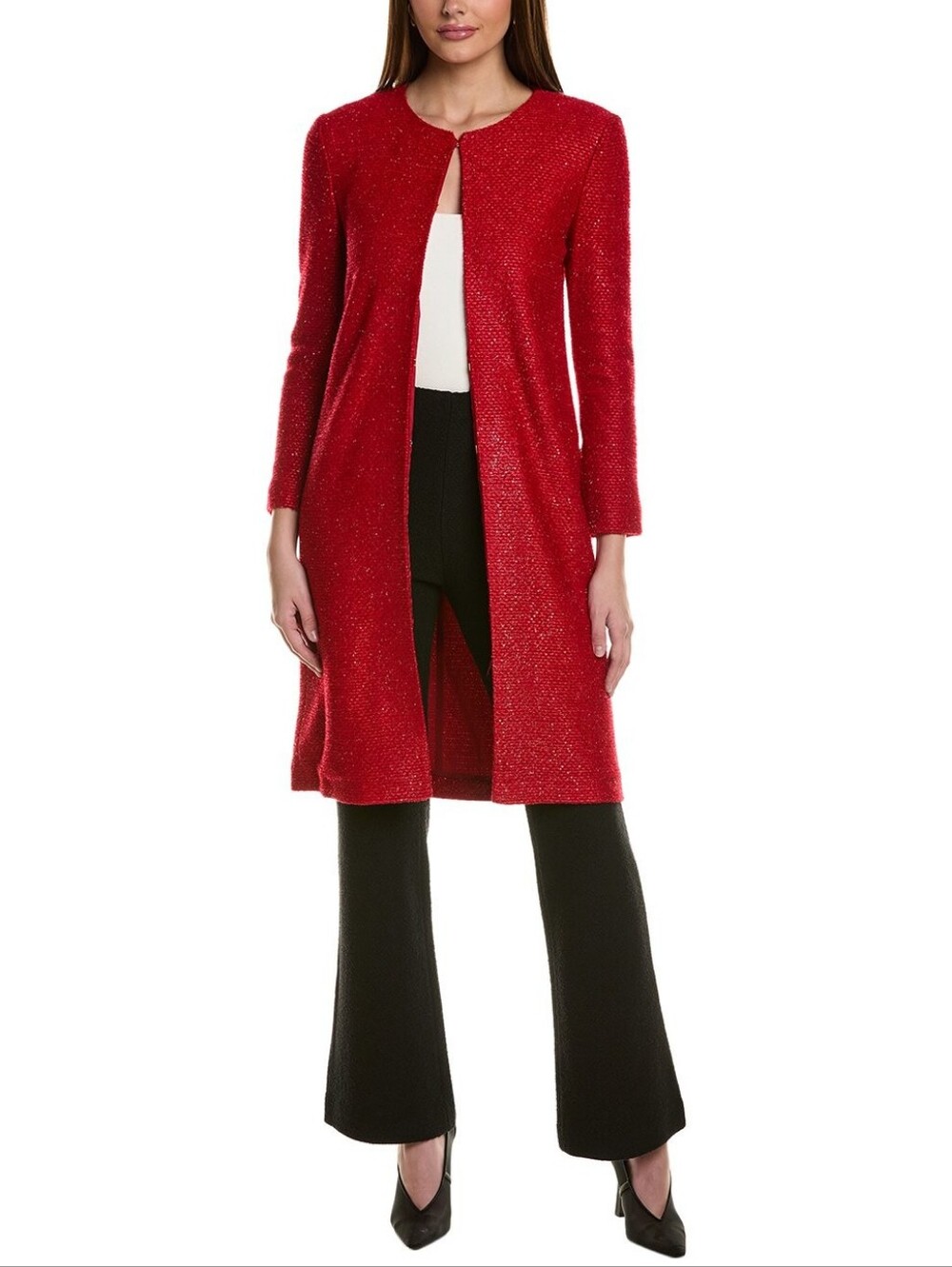 St.John Collection NEW w/tags RED sparkling Coat.sz 12
